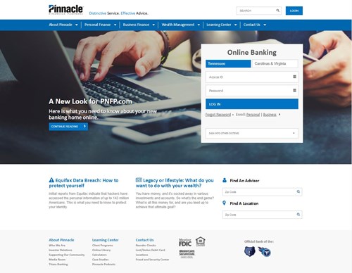 Pinnacle website