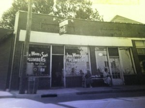 Antique photo of Jack Ward and Sons storefront